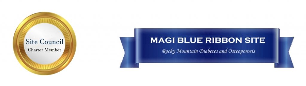 Site Council and Magi Blue Ribbon accreditation medallions.