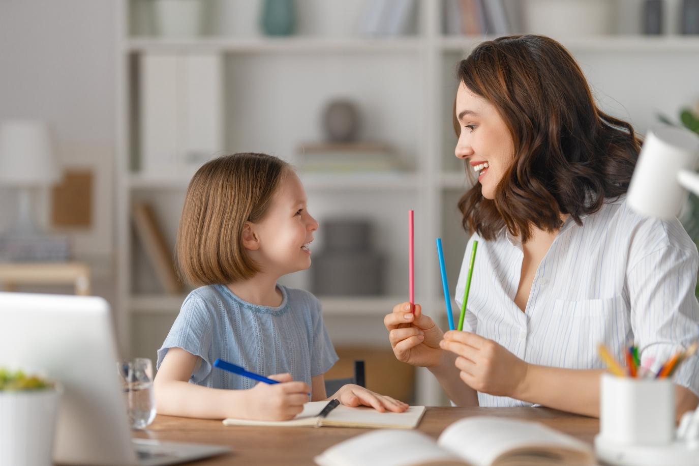 Mother and daughter, with diabetes, sit down and discuss their back to school plan.