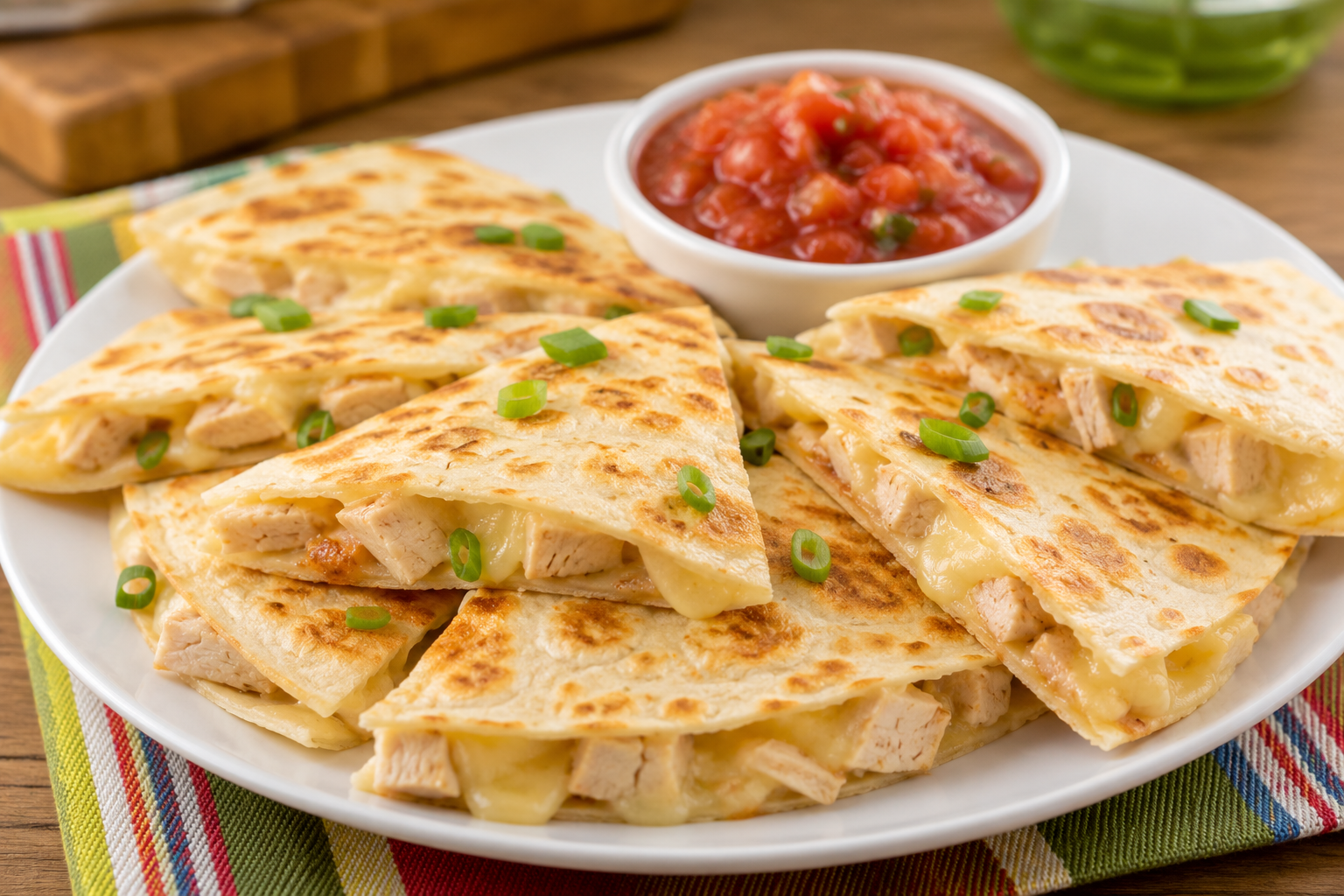 Flying Saucer Chicken Quesadillas