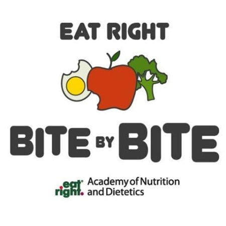 Eat Right, Bite by Bite banner to the Academy of nutrition