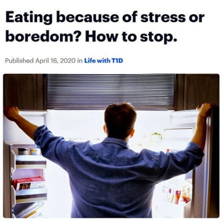 Eating because of stress or boredom banner