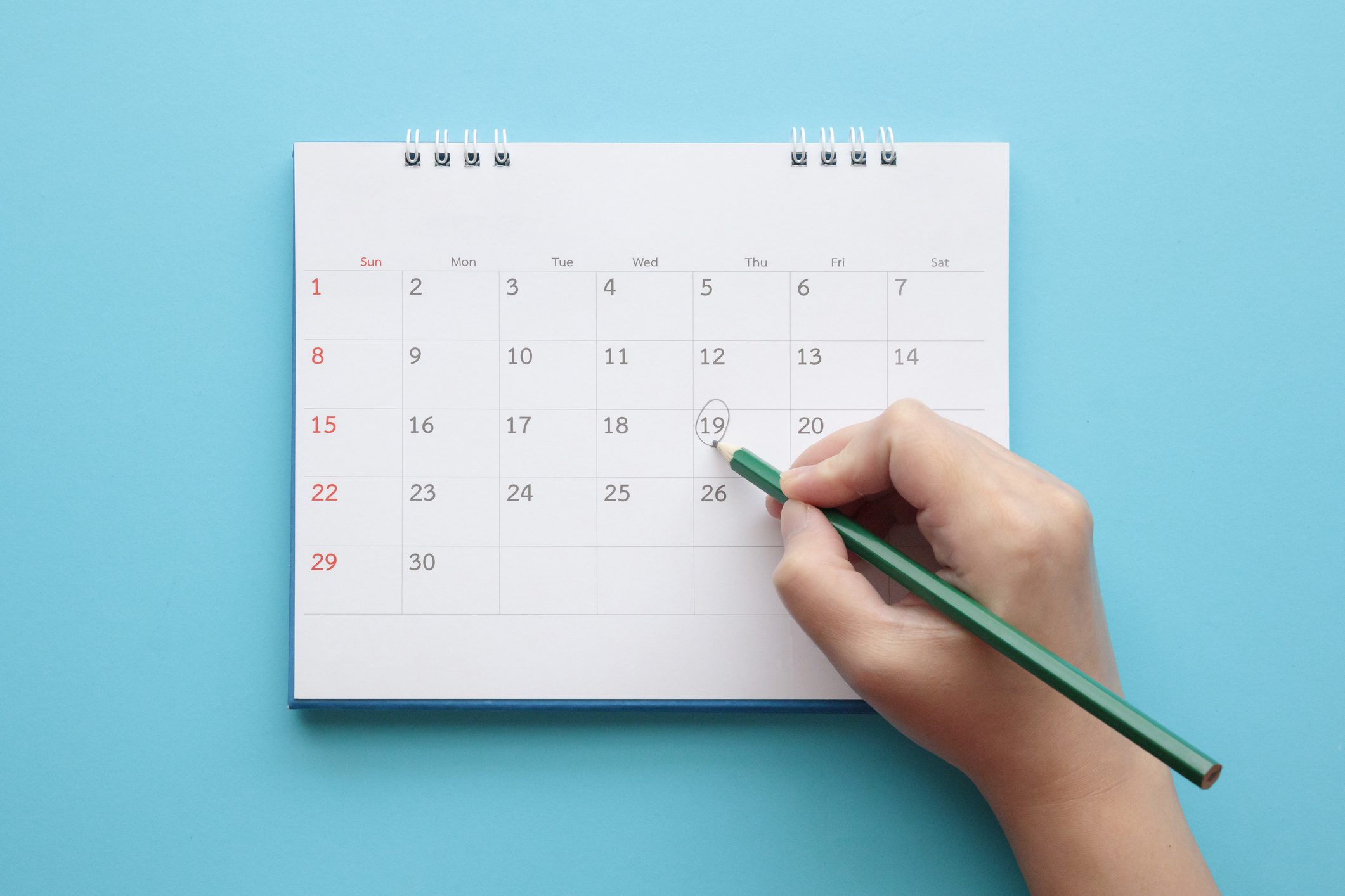 mark calendar.