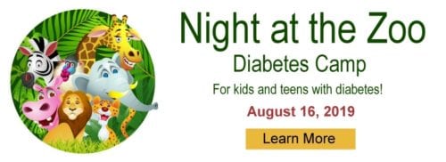 Night at the Zoo Diabetes Camp for Kids and teens with diabetes. Click to Learn More.